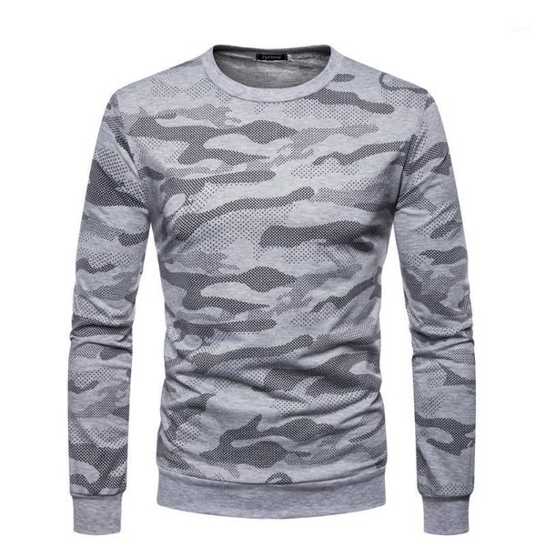 

men's casual camouflage hoodies fashion round neck grey long-sleeve thin bottoming hoodies sweatshirts for male spring autumn1, Black