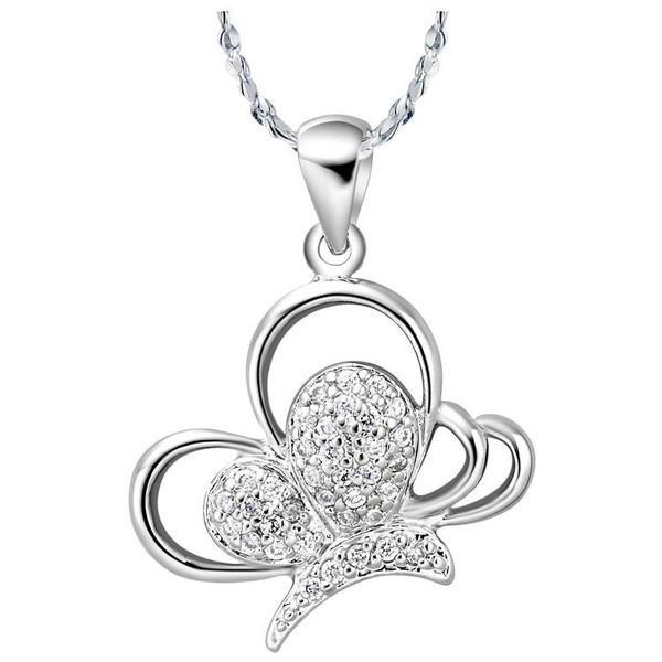 

chains nice arrival brand mosaic 36 grain clear crystal pendant white plated necklace,nice gift for girls, Silver