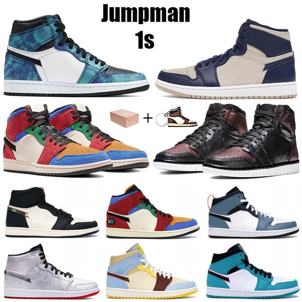 

high 1 1s og jumpman basketball shoes white chicago unc powder blue midnight navy fearless tie dye sail varsity zoom men running