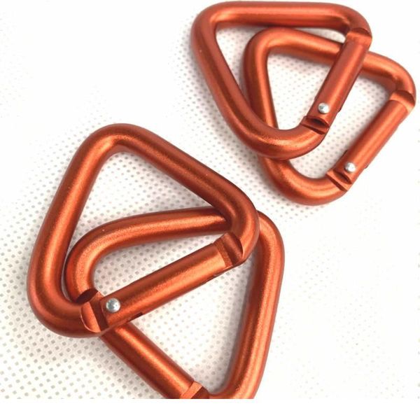 

1pc/3pcs/5pcs triangle carabiner outdoor camping hiking keychain snap clip hook kettle buckle carabiner accessories 1pc/3pcs/5pcs qylhwr