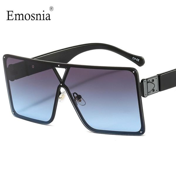 

fashion oversized square sunglasses women men one piece sun glasses 2021 ladies vintage retro eyeware uv400, White;black