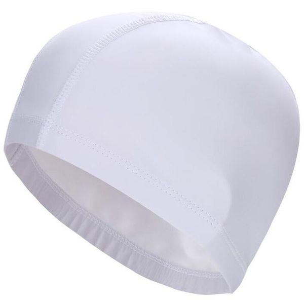 

новый 2020 эластичный водонепроницаемый pu fabric защита уши длинные волосы спортивные спортивные плавающие бассейн шляпа плавательный крышк