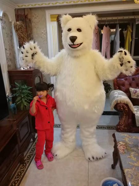 Полярный медведь костюм талисмана для партии мультфильма персонаж белый медведь костюмы талисмана для медведя на продажу бесплатная доставка поддержка настройки