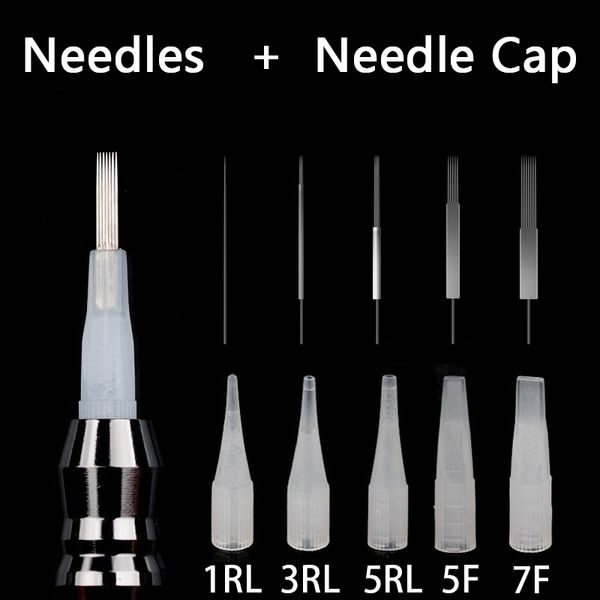 

pmu needles + needle caps sterilized disposable professional permanent makeup needle tips tattoo needles for traditional machine