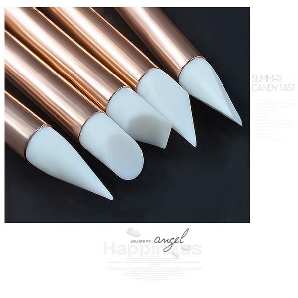 

nail art mermaid carving sculpture painting brush pen sile hollow engraving nail art manic qylyzg, Silver