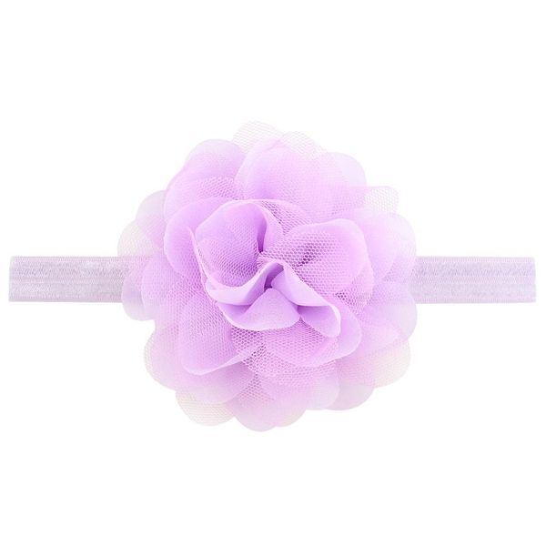

net yarn chiffon flower 1 piece girls headband elastic hairband flowers headband kids hair accessories 721 q sqctpb