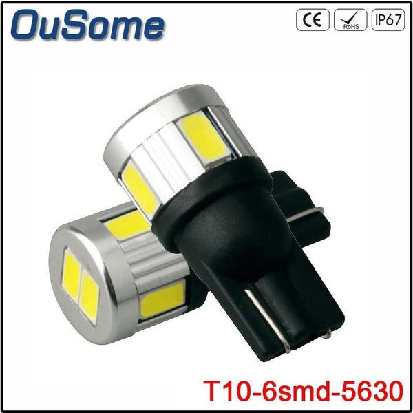 

6000k white for car interior dome light trunk lamp parking lights error 12v 5630 chips w5w t10 led light bulbs 168 1941