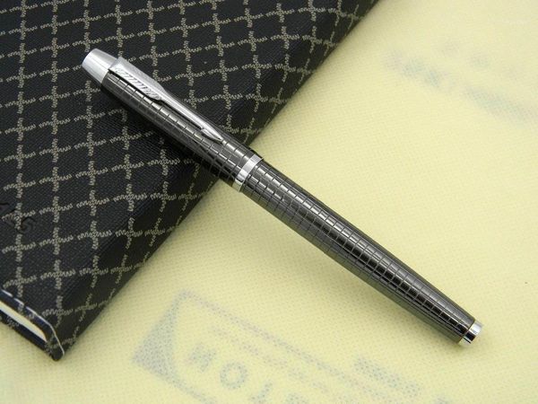 

new gun gray and silver clip metal gift rollerball pen1, Blue;orange