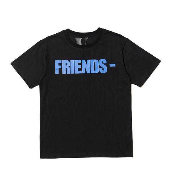 

version friends printed women men t shirts tees hiphop streetwear blue friends cotton short sleeve men t shirt, White;black