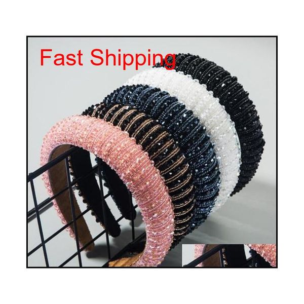 

full crystal hair bands for women lady luxury shiny padded diamond headband hair hoop fashion ha jllaxe bdegarden, Silver
