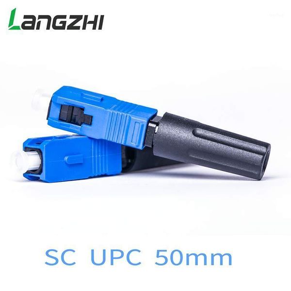 

fiber optic equipment langzhi 100pcs/box ftth sc/upc single-mode sc upc quick connector cost-effective optical fast connector1