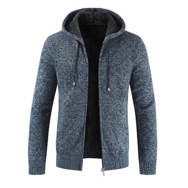 

hoodies winter autumn mark the thickest men velvet with hoodie cardigan coats zipper sweaters of malha, Black