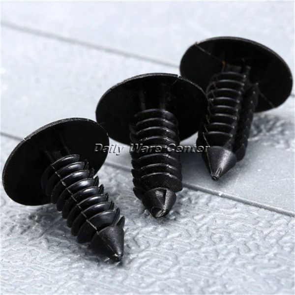 

50pcs/lot auto fastener fit 8mm hole nylon car clips fender bumper shield retainer plastic rivet