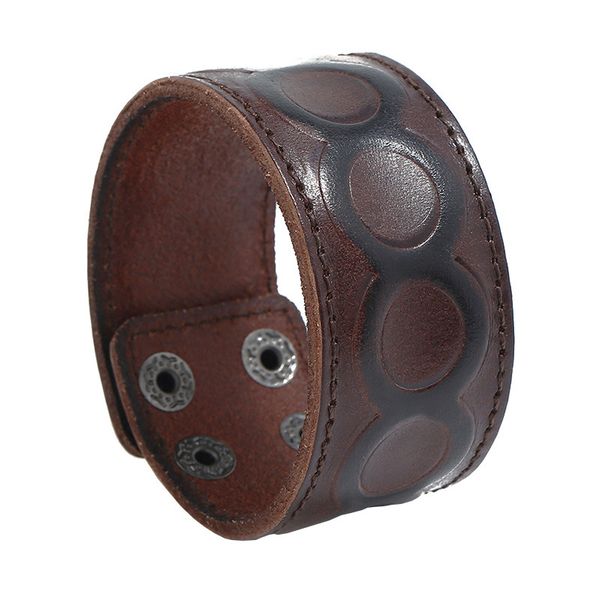 

new punk leather bracelet for men, Silver