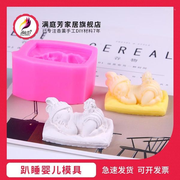 

birthday decoration scented candle diy mould baby sleeping mould1
