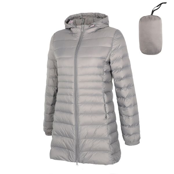 

matt fabric 5xl 6xl plus long down jacket women winter ultra light down jacket women with hooded down coat female big size coats 200919, Black