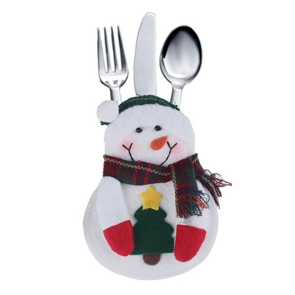 

8pcs set xmas decor snowman kitchen silverware knifes forks tableware holder pocket christmas decoration supplies 8pcs set xmas wmtpfc