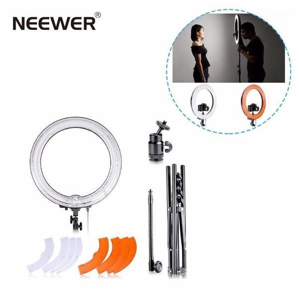 

flash heads neewer 75w 5500k 48cm dimmable ring light kit camera po/studio/phone/video pography lamp wi/ 150cm tripod stand1