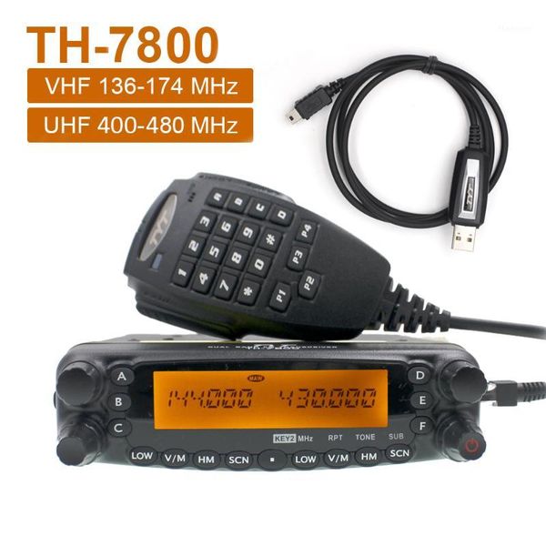 

walkie talkie tyt th-7800 50w dual band 136-174 & 400-480mhz mobile radio station amateur communciator fm transceiver1