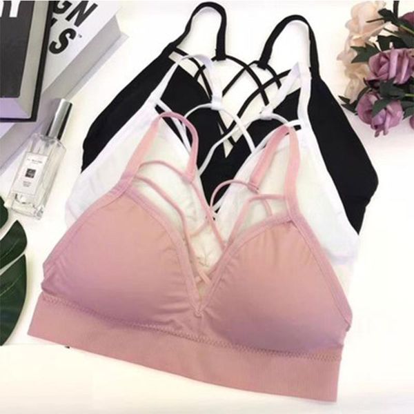

2021 new women bras anti-sweat shockproof padded sports bra breathable sports bra yoga running fitness workout sport top, White;black