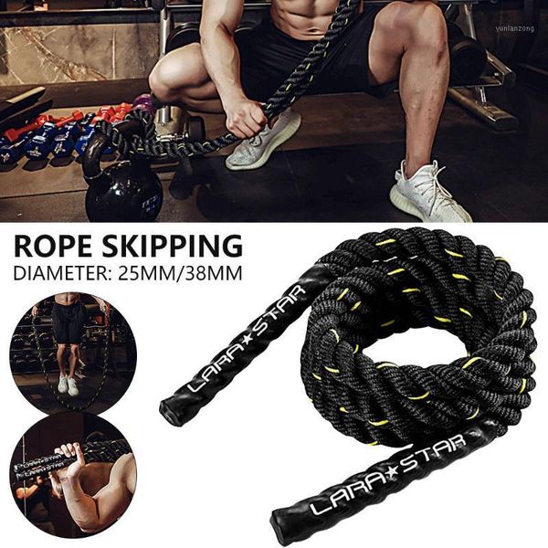 

jump ropes 25mm heavy rope lose weight thick weighted training battle skipping power muscle gym fitness equipment1