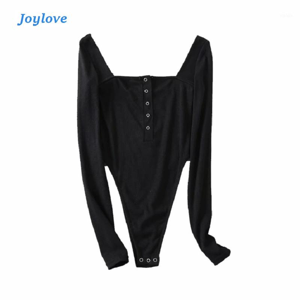 

jessic 2020 new rompers bodysuit jumpsuit body suit articat long sleeve solid summer black women beach1, Black;white