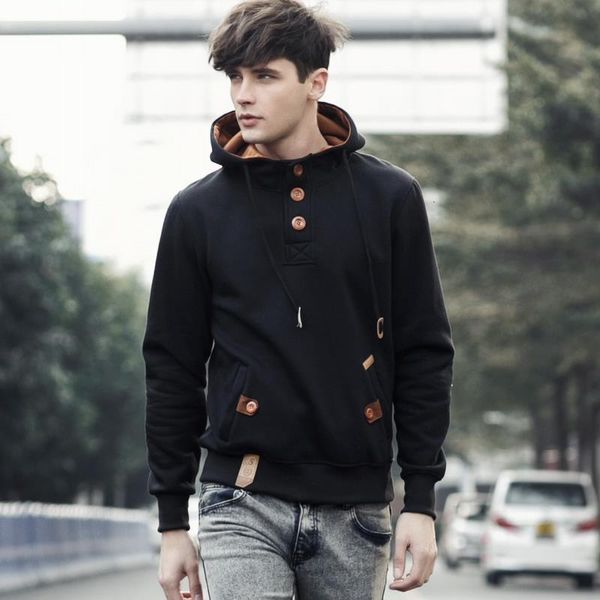 

sweatshirt men streetwear cardigan hoodies male new fashion capucha cloak hooded male hip hop sudaderas hombre 5 colors jacket 1, Black