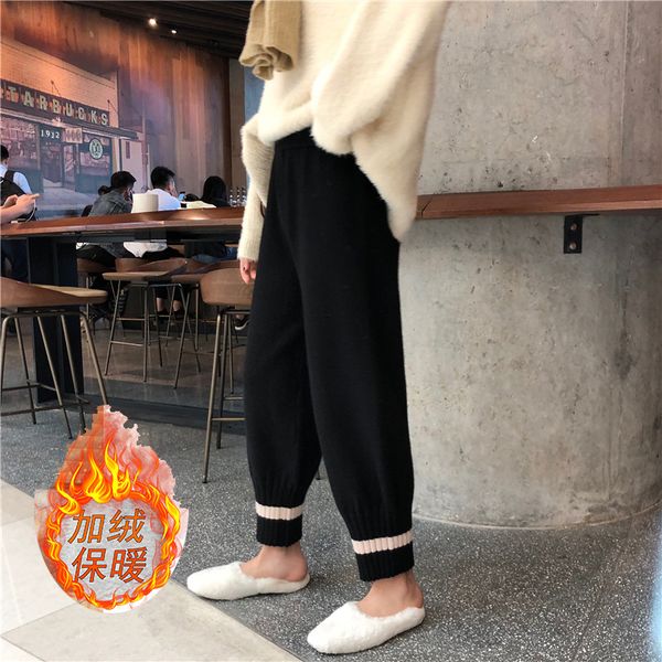 

fattening and bigger size pregnant women's wear cashmere radish pants, White