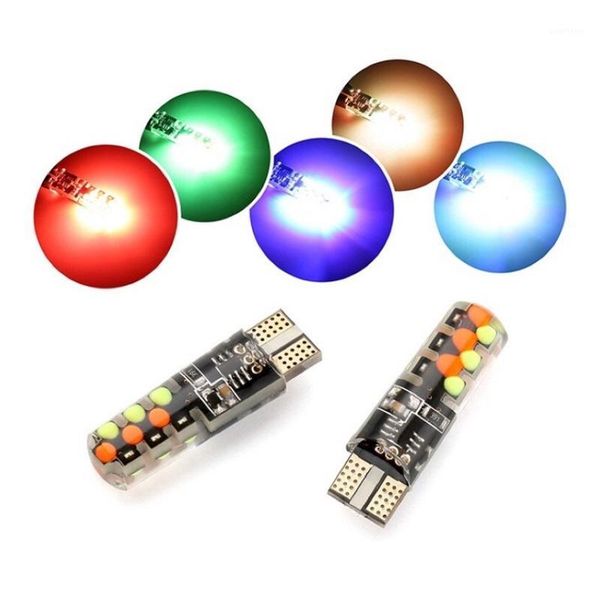 

1set led t10 rgb 12smd clearance light new universal car rgb cob colorful multi mode car light bulbs with remote controller lamp1