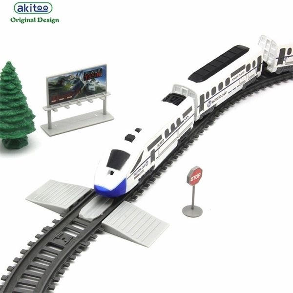 

akitoo 1020 simulation of high-speed rail motor vehicle rail car electric train harmony bullet train children's toy mold q1217