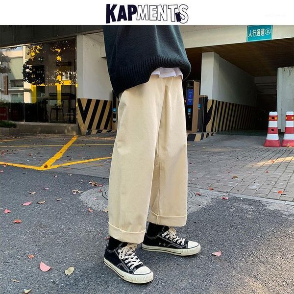 

kapments winter pants men patchwork pockets harem pants 2020 trousers mens streetwear joggers wide leg male harajuku1, Black