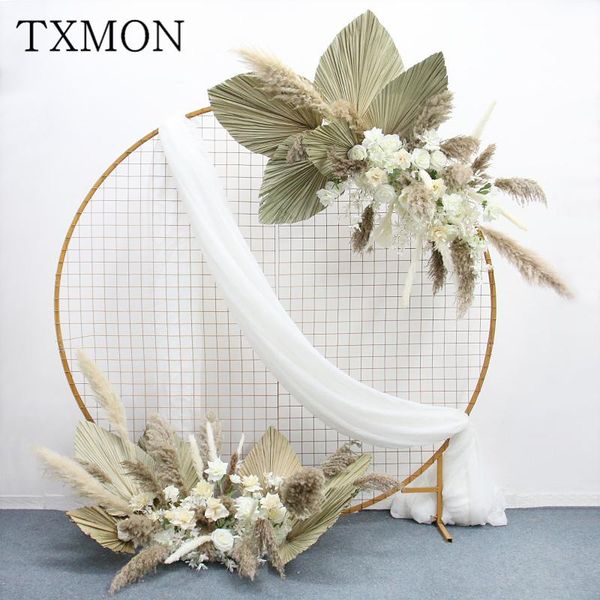 

wedding floral decoration artificial silk flowers weddings props road lead high reed flower row/wall putdoor scene stage layout