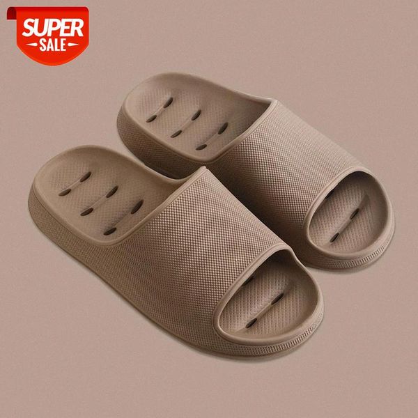 

men's summer shoes indoor home comfortable slipper male bathroom breathable simple slides non-slip soft slippers men shoes #r71t, Black