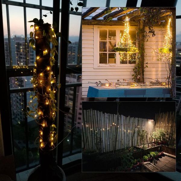 

outdoor 20m 10m led solar lamp string fairy light 8 modes flash garland waterproof for christmas garden street patio decoration swy jllyko
