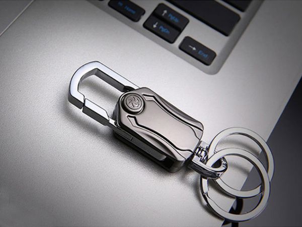 

factoryfsatpersonalized factoryyx5jalternative rotary car fingertip 360 degree creative gyro custom key chain36cf, Silver