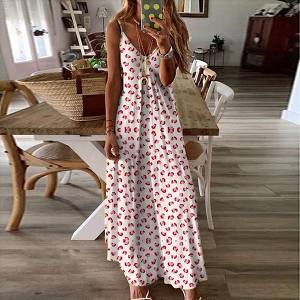 

new arrival women robe summer 2021 deep v neck spaghetti strap loose long dress gradient elegant women maxi dress 25, Black;gray