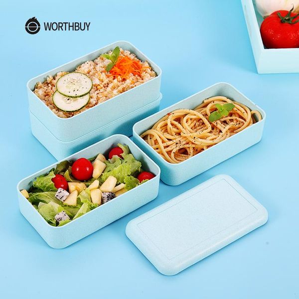 

worthbuy японский микроволновая lunch box для детей портативный герметичные школа bento box соломы пшеницы дети контейнер еды box jllmzl mx