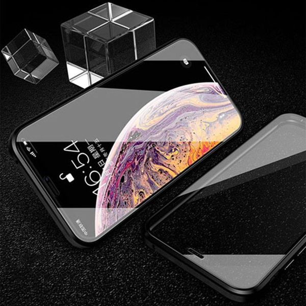 

metal magnetic case for iphone 12 11 pro max 8 7 6s 6 plus xs max xr x magnetic double sided glass h jllczh