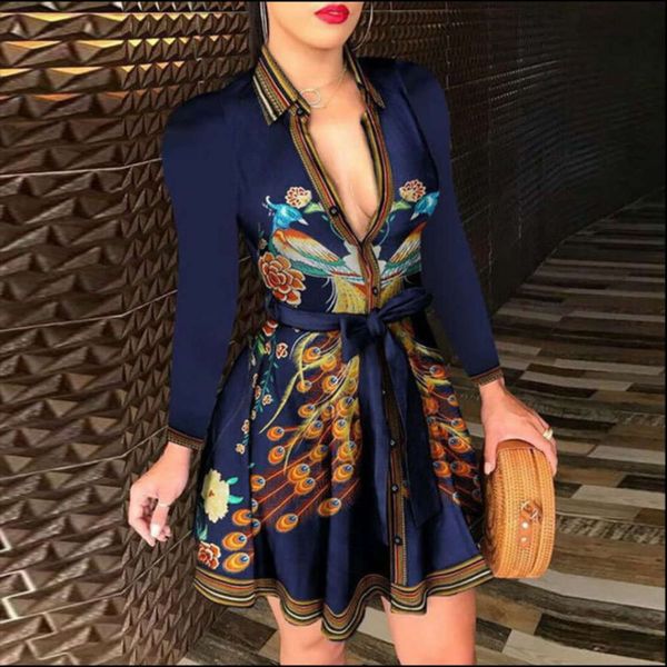 

autumn new fashion printed drs q6117, Black;gray