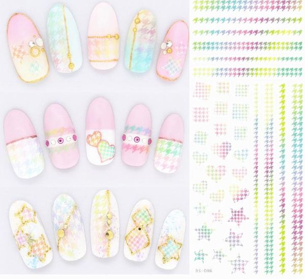 

stickers & decals 6 different design watermark nail japanese, Black