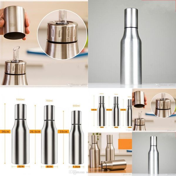 

thickened oil dispenser bottle stainless steel leak proof oils pot small with cover kitchen tools practical 16 5sh cc