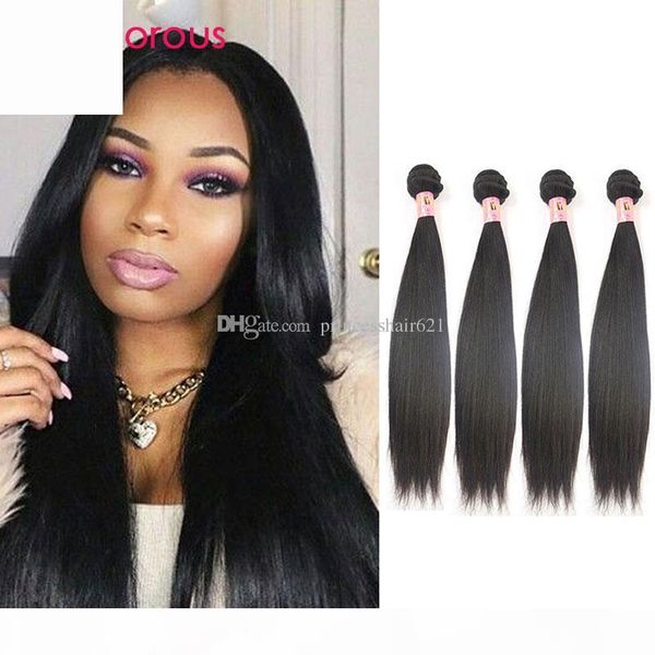 

glamorous human hair extensions 4 bundles mixed length brazilian peruvian indian malaysian virgin hair straight hair weaves for black women