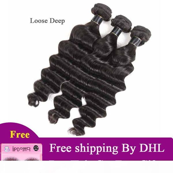 

grade 8a peruvian loose deep virgin hair 3 bundles 100% virgin human hair bundles 100% unprocessed natural black human hair extensions