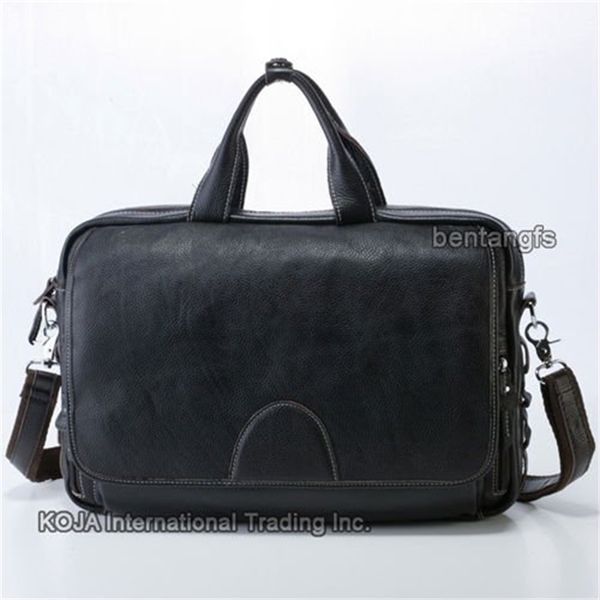 

men's fashion business lapbriefcase leather bag brown purse