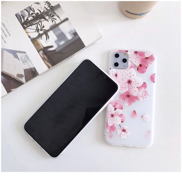 

phone case for iphone 11 pro 7 8 6 6s plus x xr xs max se2 flowers soft tpu sile 3 jllhoi