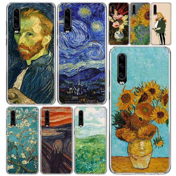

van gogh oil painting phone case cover for huawei p40 p30 p20 p10 mate 30 20 10 p smart z pro plus lite coque capa shell