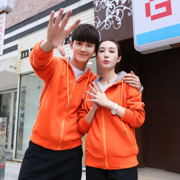 

tide and autumn lovers zipper spring fleece men's hooded sports casual sweater suit, Gray