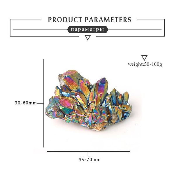 

1pc color ore plating irregular color reflective stone mineral nordic shelf home decoration holiday party jllsbi, Black