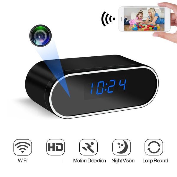 

wifi night vision camera hd clock mini camcorder ip home security night vision cam motion detection p2p camera1