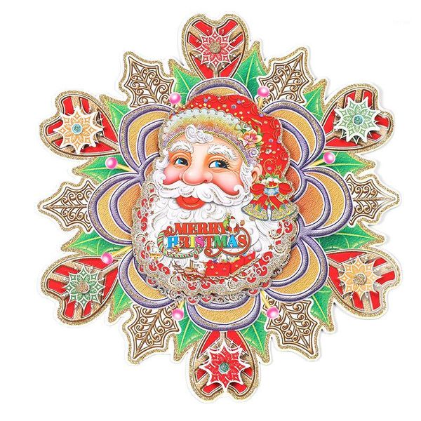 

christmas decorations diy santa claus year gift kids sticker door wall hanging kit for home1